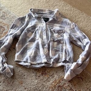 Rails Blue and White Plaid Button Down Shirt